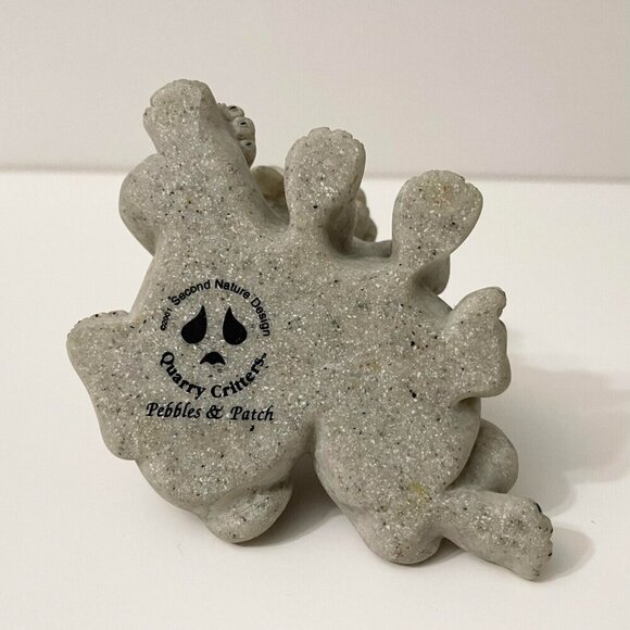 Vintage 2001 Quarry Critters Dog Figurine Pebbles And Patch Dogs - Picture 9 of 16